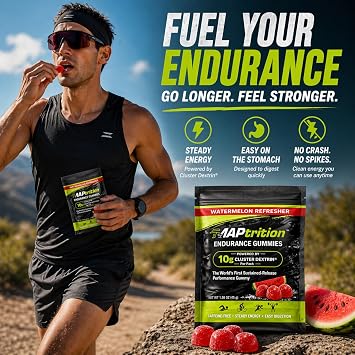 Endurance Gummies 10g Cluster Dextrin Sustained-Release Energy Chews | No Caffeine, No Crash | for Runners, Cyclists & Hybrid Athletes | 3 Pack