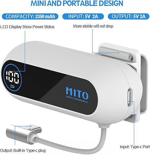 Miniatura 7 de MITO LCD Display Battery Pack for Oculus Quest 2Quest 2 Pro Headset and Elite Strap VR Extend Power Accessories for Meta Quest 2 Lightweight &