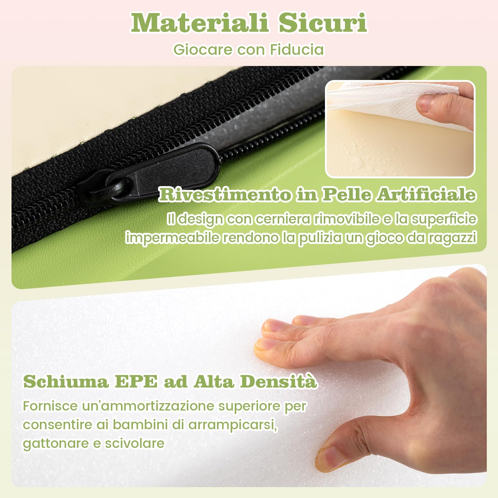 COSTWAY Set di Blocchi in Schiuma per Bambini 4 Pezzi, Set di Costruzioni Morbide in PU + EPE per Sviluppo dei Bambini, Gioco Attivo Interno per Arrampicarsi e Gattonare (Rosa)