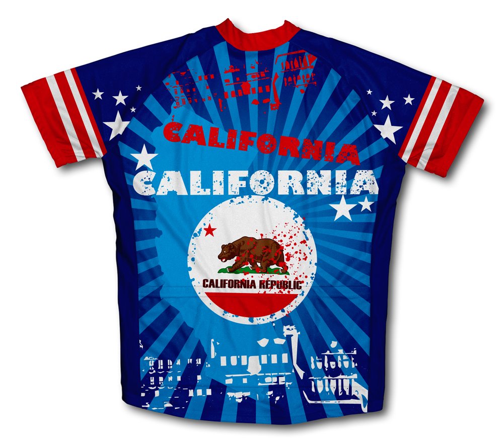 ScudoPro California Short Sleeve Cycling Jersey for Men - Size 3XL Blue