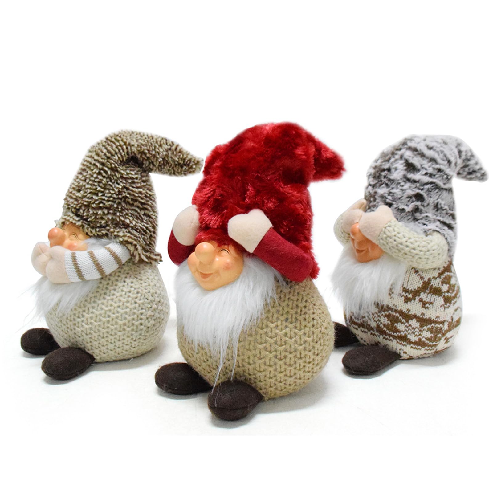 Buxuaaaa 3Pcs Festival Gnomes Dolls Couple Christmas Dwarf Decoration for Home and Home Embellishment Accessories Spring Gnomes Decorations