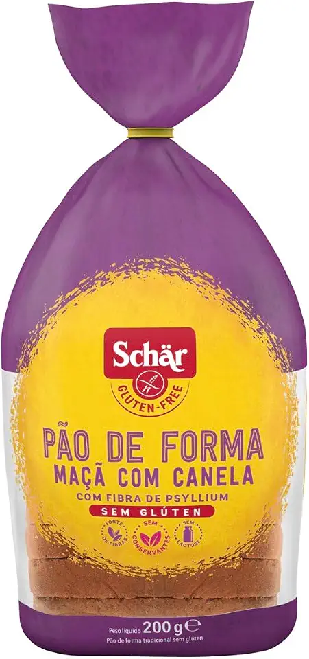 Schar Pão de Forma Sem Glúten e Sem Lactose Maça e Canela 200g