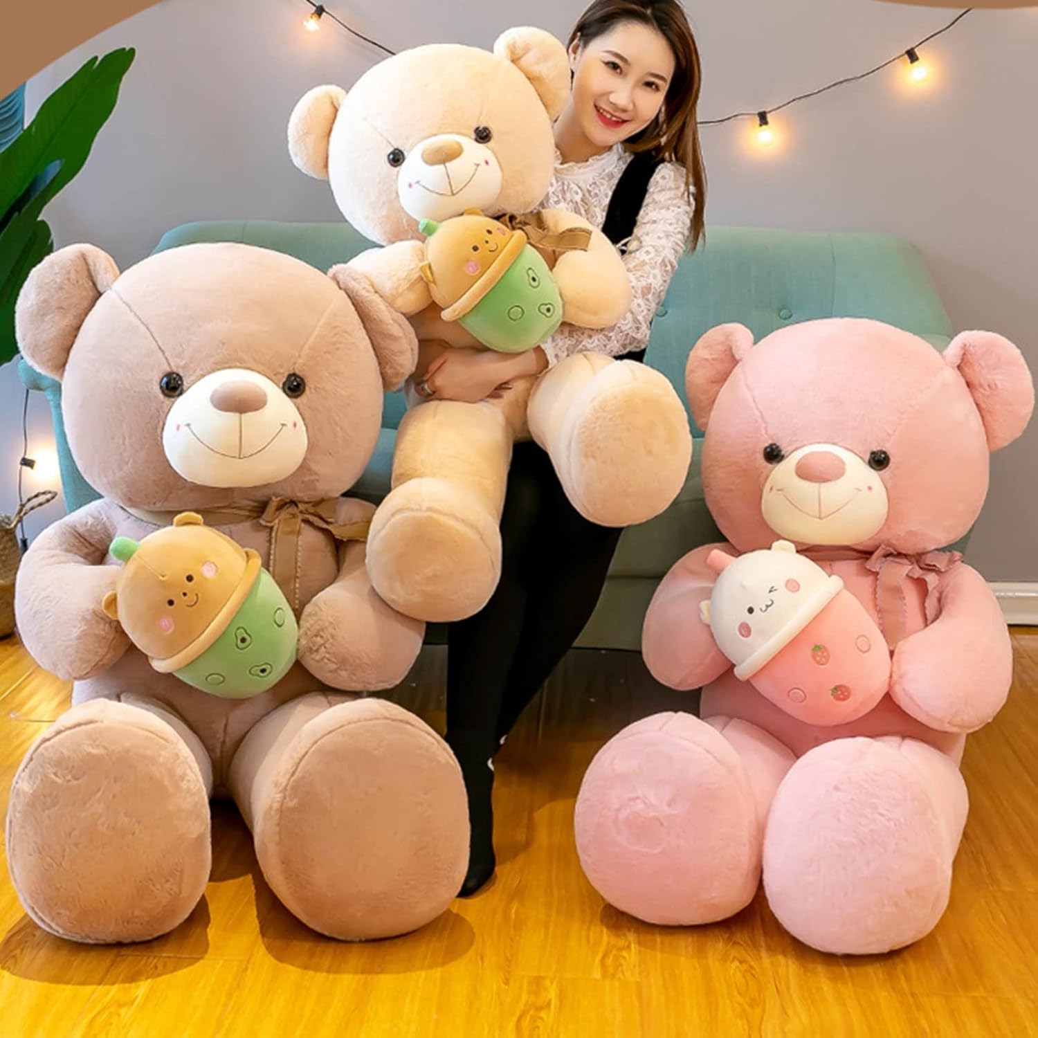 熊ぬいぐるみ 特大 ふわふわ 癒し 気持ちいい抱き枕 添い寝枕 プレミアム 背当て 腰当て 萌え可愛い キャラクター ネムネム もっちり柔らかな肌触り すやすや寝る ストレス解消 快眠グッズ 結婚祝い ホワイトデー 抱き枕 カラー ピンク