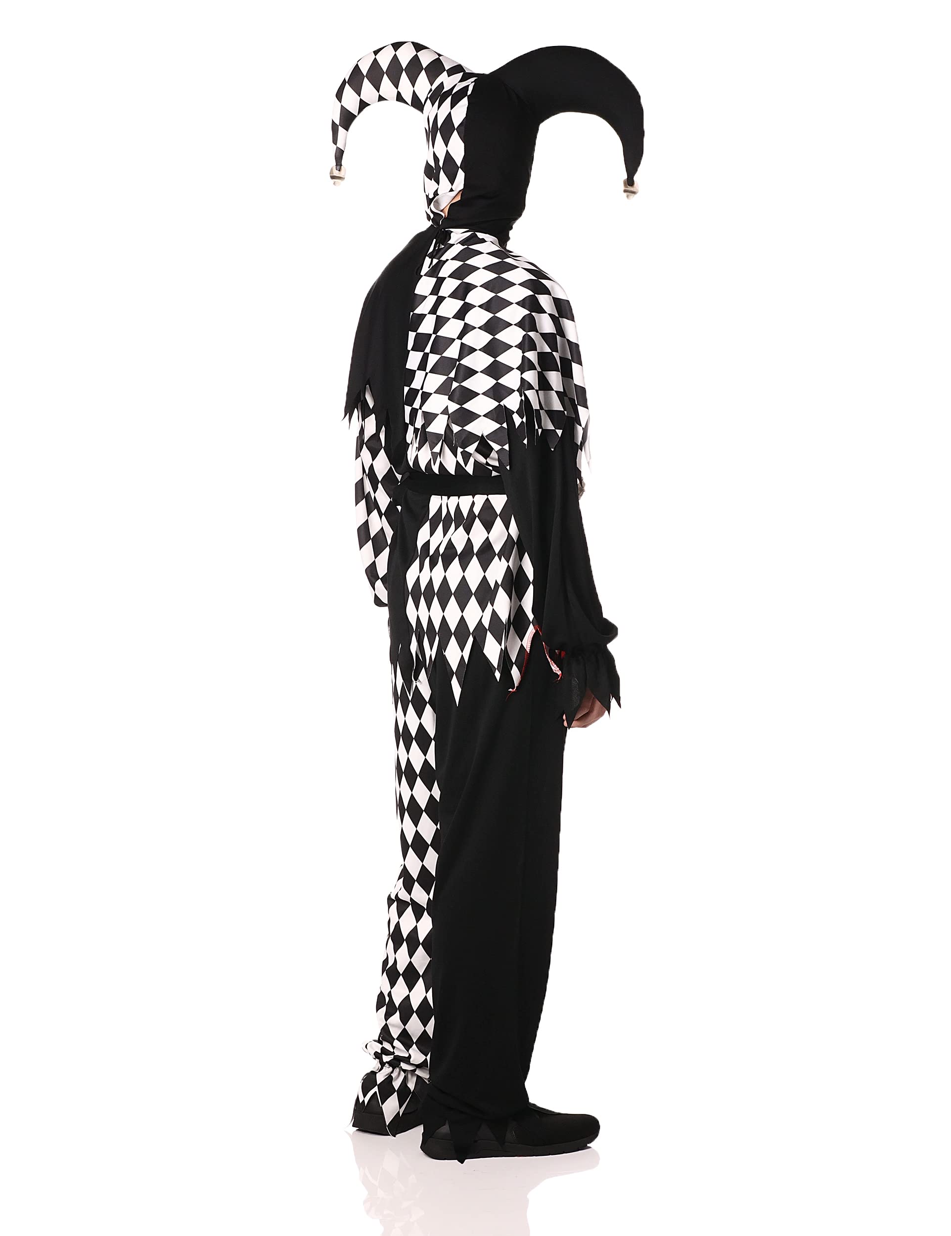 Express Fancy Dress Costume da travestimento da Evil Jester/Joker Bianco, da uomo Black M