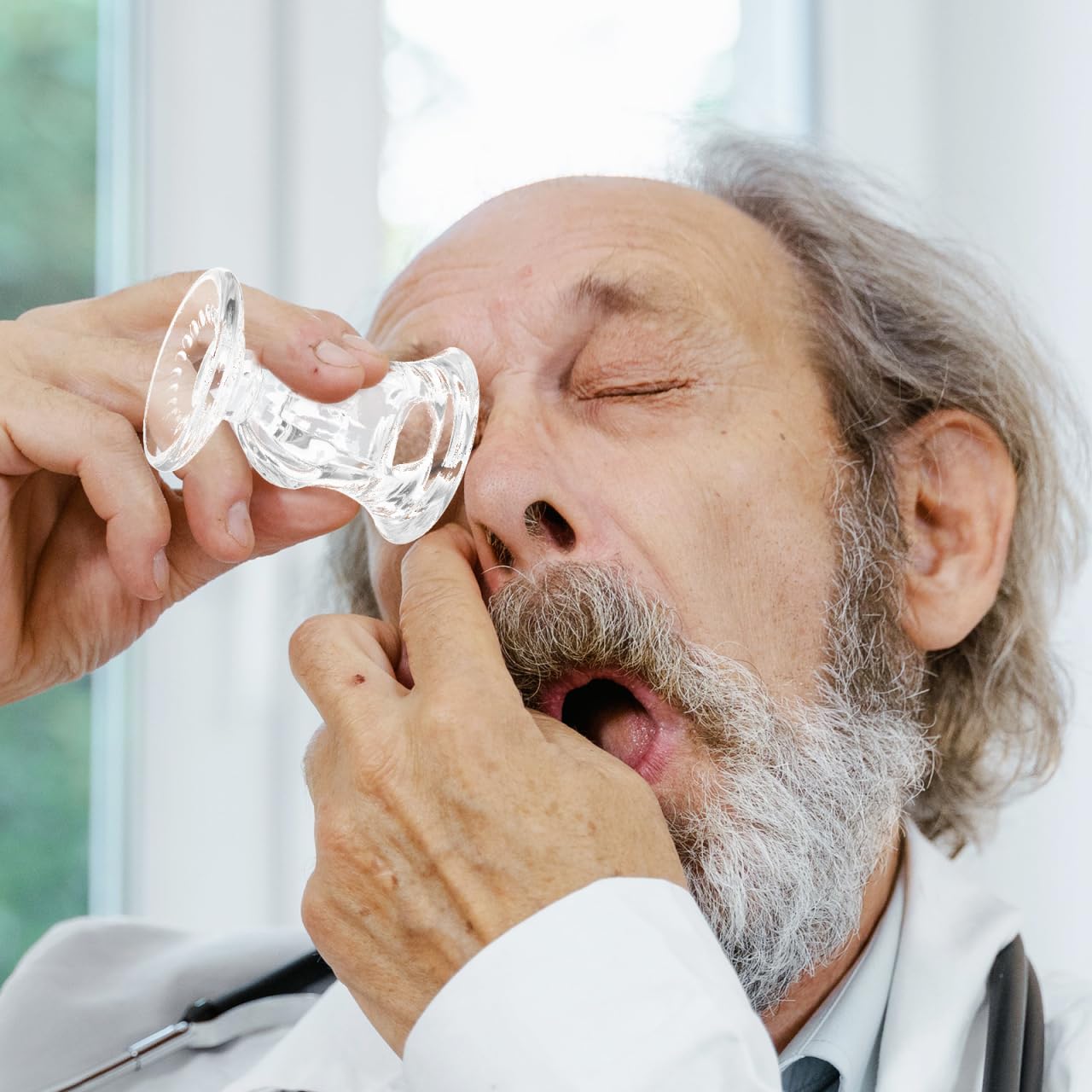 Gatuida Augenspülbecher Glas 2er Set Augenbadewanne zur Effektiven Augenreinigung Gläserne Augenwanne für Trockene Augen Pollenallergie Augenspülglas Tragbar für Erste Hilfe Reise Kontaktlinsenträger