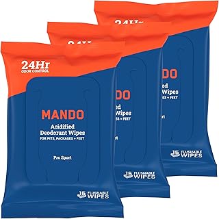 Deodorant Wipes - 24 Hour Odor Control - Aluminum Free, Baking Soda Free, Skin Safe (15 Count (Pack of 3)