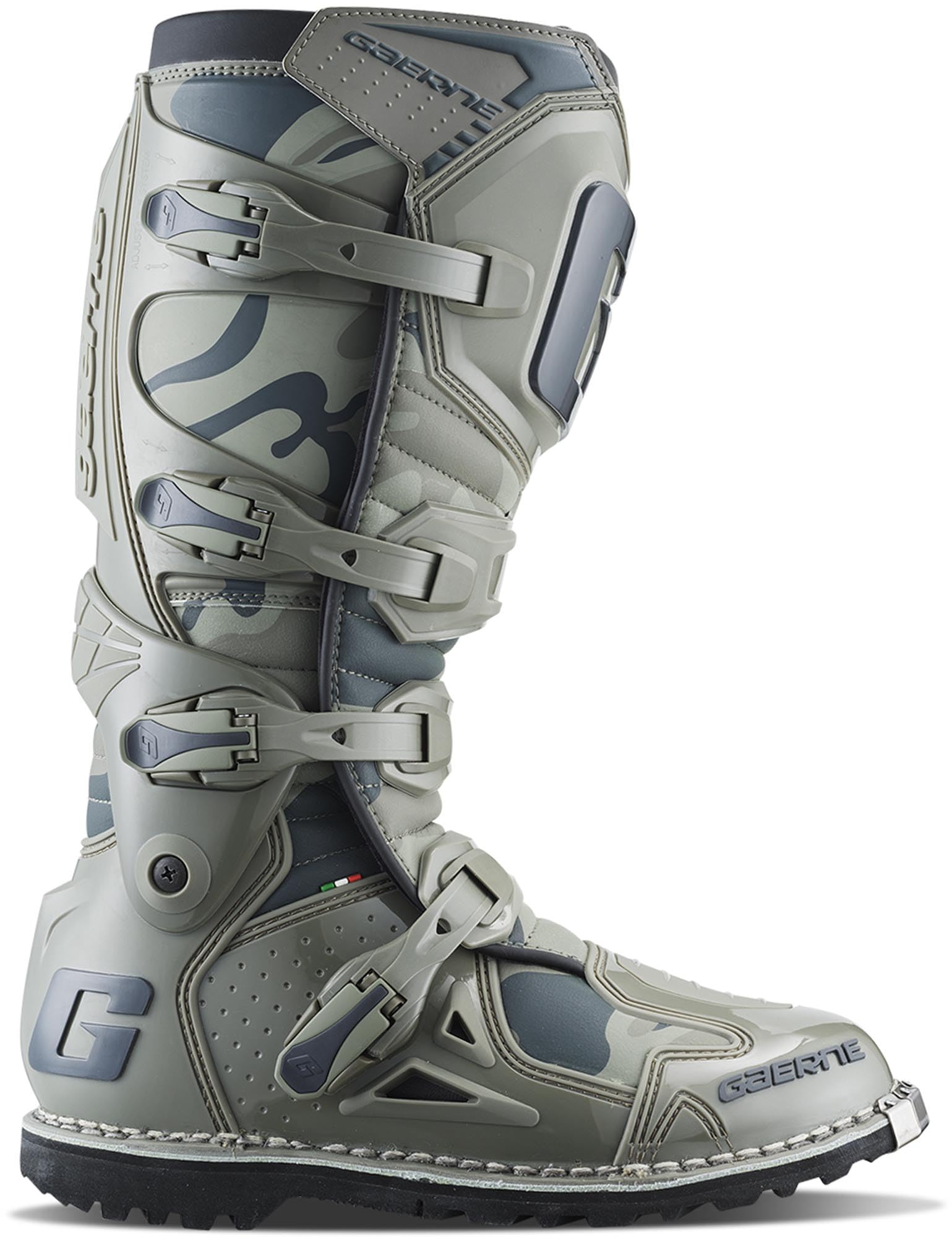 Gaerne Fastback Enduro Motocross Stiefel, grau/grün, 46 | Leder