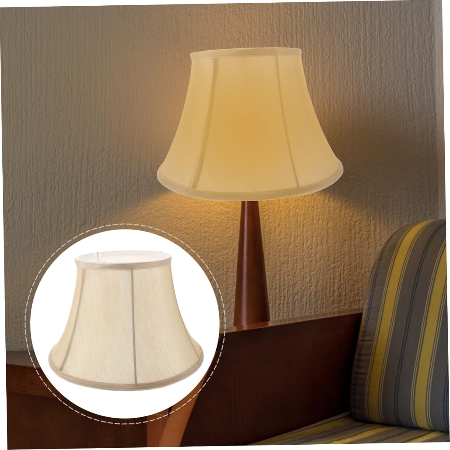 Gadpiparty Beige Fabric Lampshade Replacement Cover for Floor and Table Lamps Simple Design Easy Installation Creates Warm Atmosphere