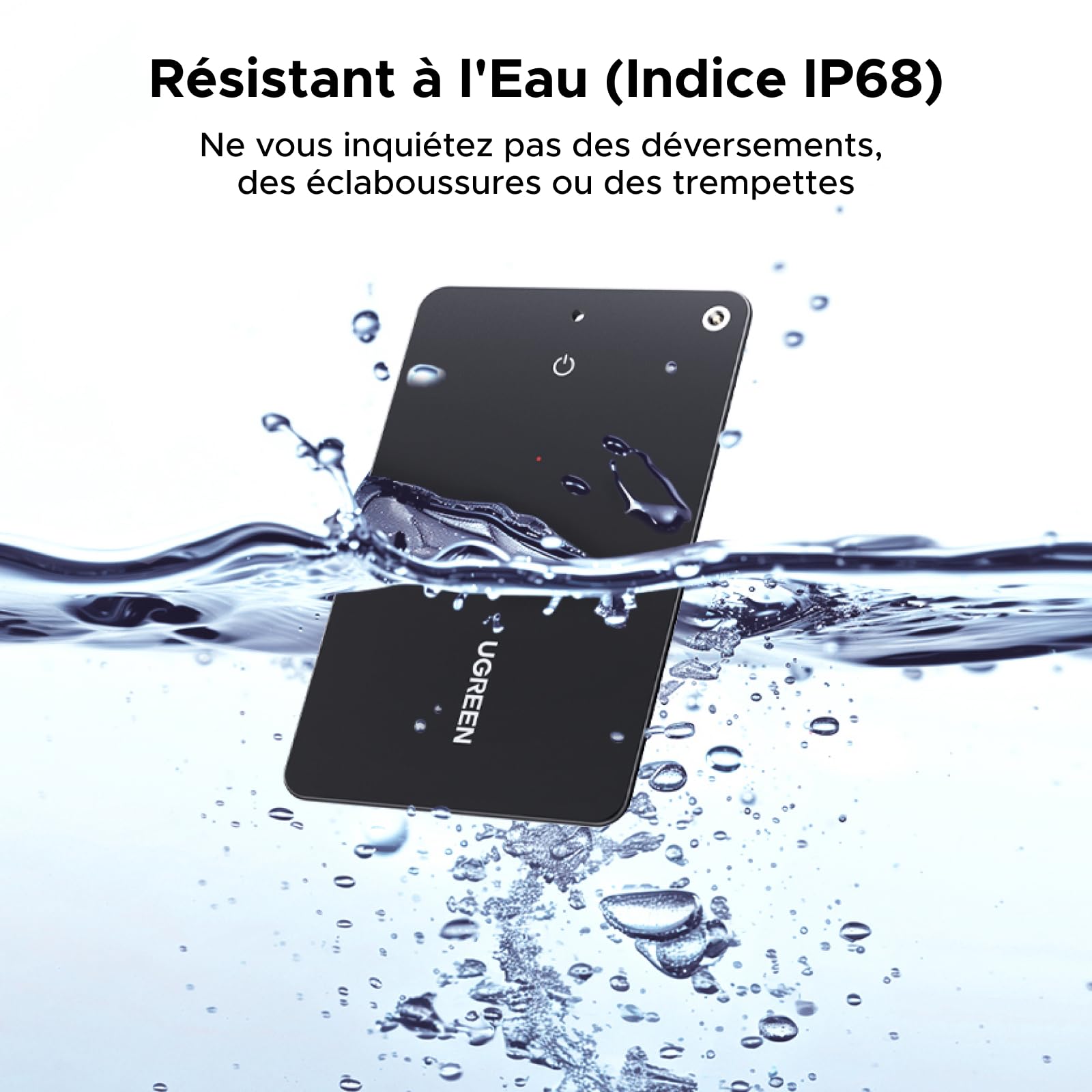 UGREEN FineTrack Slim S Smart Tag Wallet Tracker Galaxy Uniquement Traqueur Bluetooth Ultra Fin 1.7mm Étanche IP68 1 an Compatible avec SmartThings pour Portefeuille Clés Bagages Valise