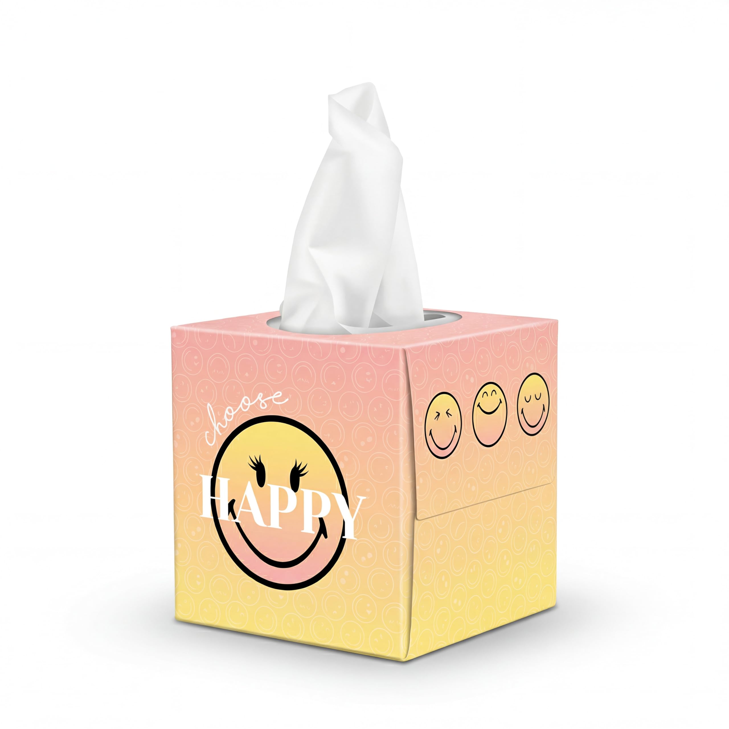 SMILEYWORLD - Lote de 20 cajas de pañuelos de papel faciales ultra suaves – 960 pañuelos – 3 capas – cajas de pañuelos diseño cubo (diseños diferentes) – 48 hojas por caja (JOY EDITION)