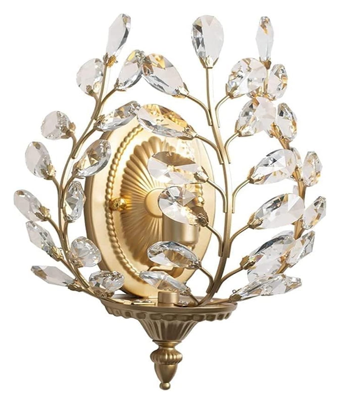 SYAXVOM Wall Lamp Crystal E14 Gold Mounted Sconce Indoor Lighting Fixture for Hallway Dressing Room Bedside