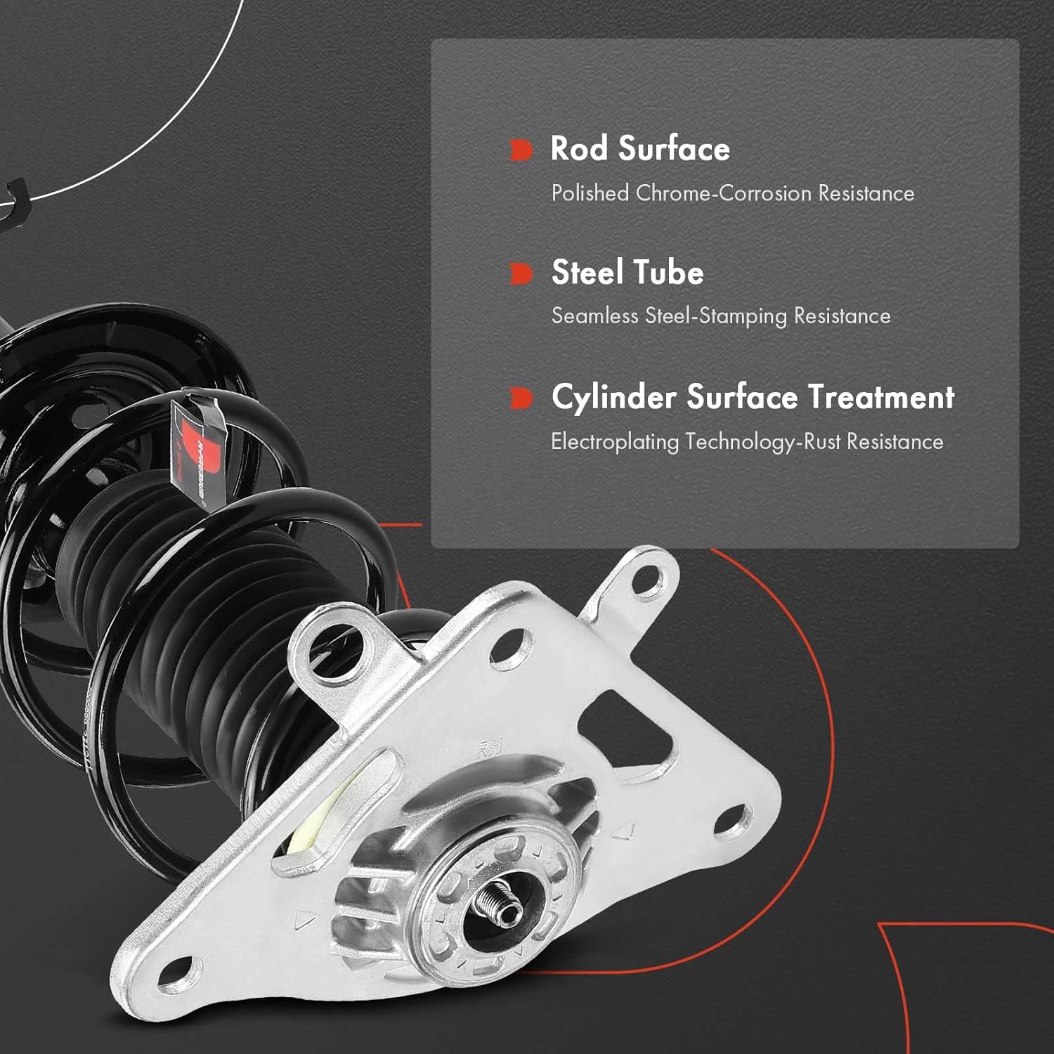 A-Premium Rear Complete Struts Compatible with Jeep Renegade [AWD] 2015-2018, with Mount - 2x Replacement Suspension Shock Absorber with Coil Spring Assembly