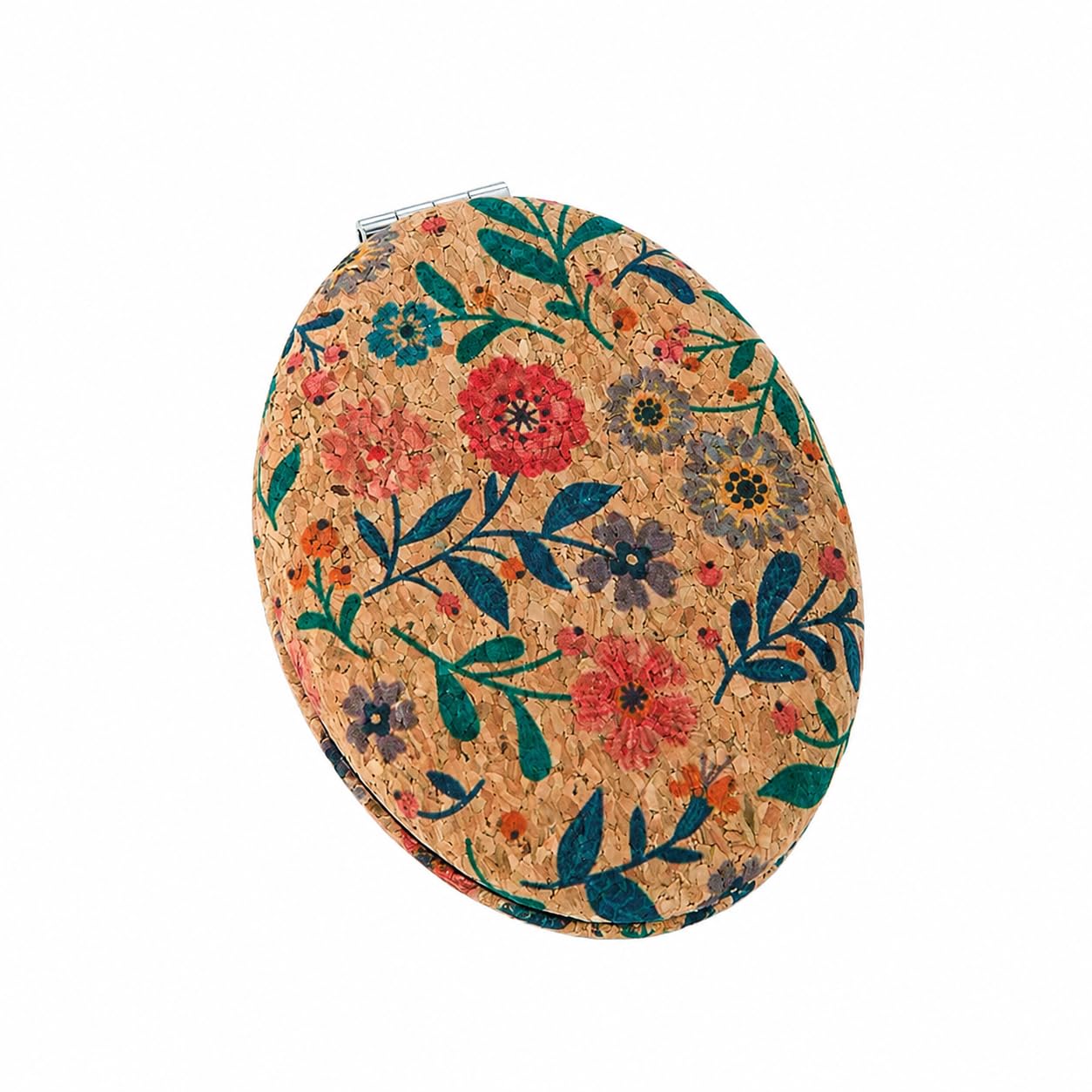 Portable Cosmetic Mirror for Women, 7.2x7.2cm Foldable Pocket Mirror with Magnifying Lens, Vintage Bohemian Wooden Floral Handbag Makeup Mirror for Travel & Purse (Green)-picture-48