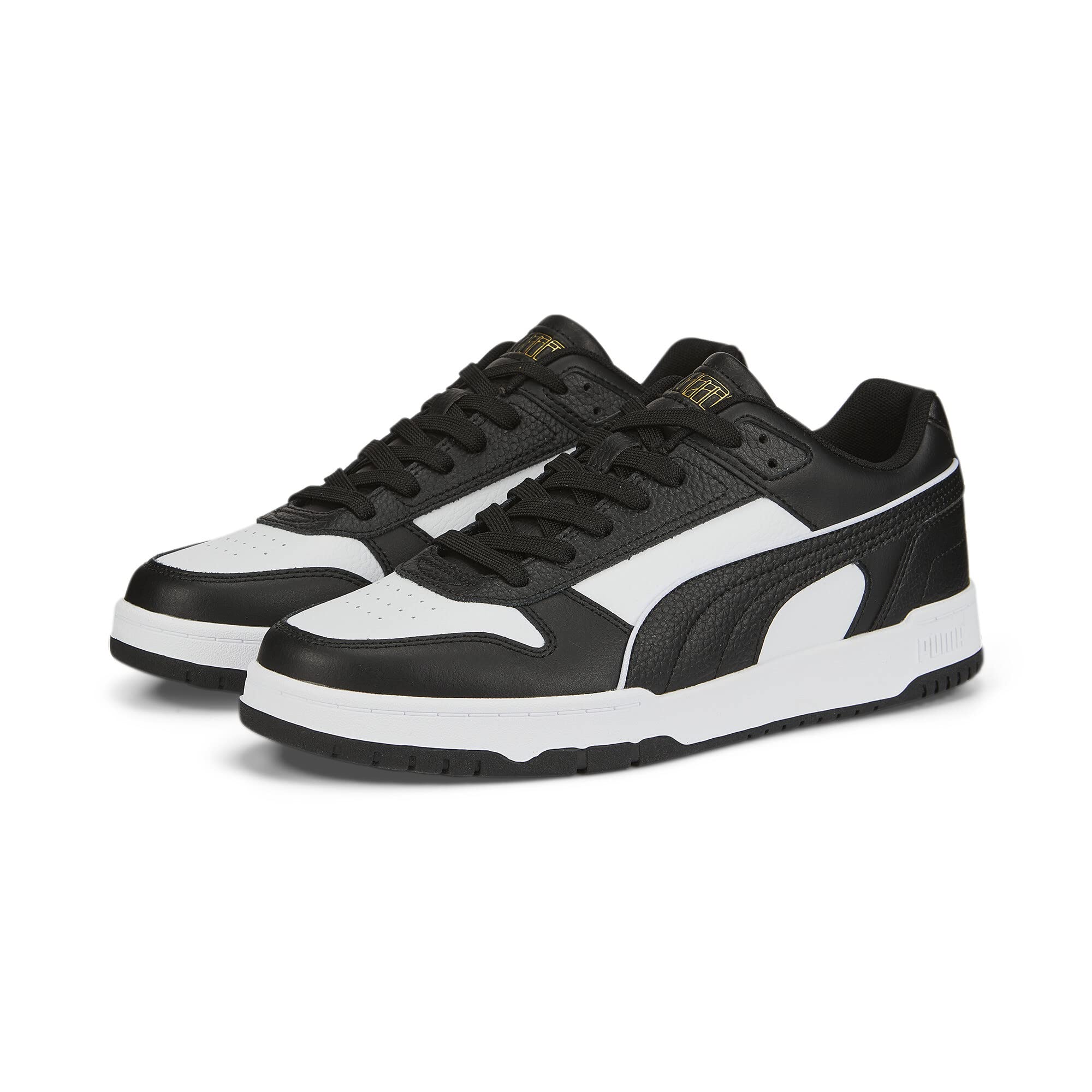 PUMA Rbd Game Low, Zapatillas de Deporte Unisex adulto, Puma Black Puma White Puma Team Gold, 45 EU