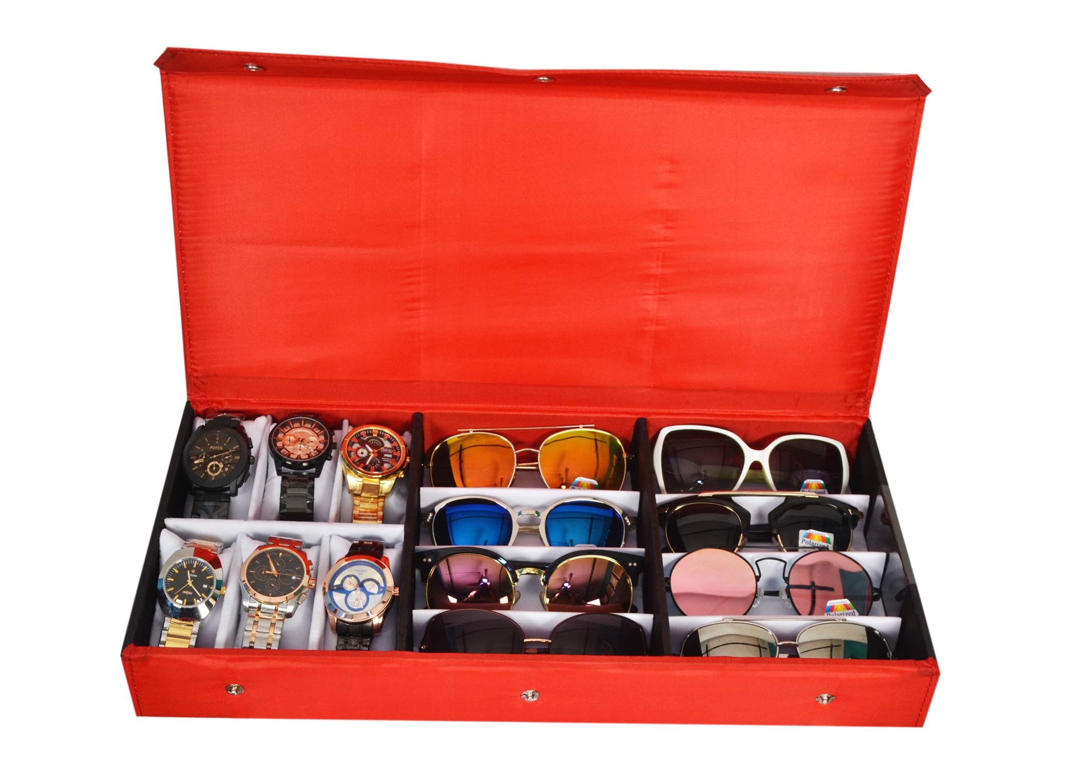 Proniks Sunglass Eyewear and Watchbox |Without Watches&Sunglasses - Wrist Watch Holder/Storage Box & Display Case Organiser (Black, Free Size) (B093P7YZTV) Amazon Price History, Amazon Price Tracker