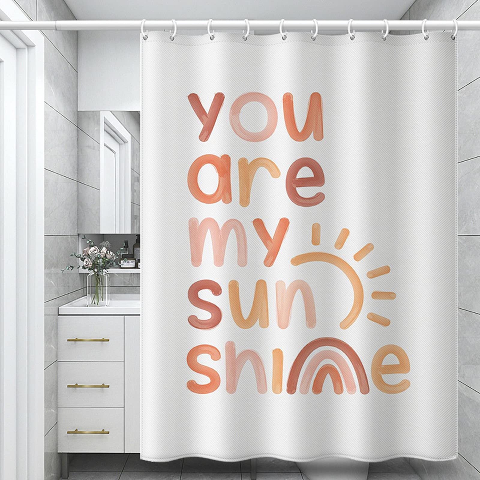Rideau de douche KnSam grand format en textile polyester haut de gamme