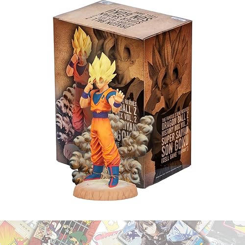 Super Saiyan Son G o k u Transporte de juegos celulares figura de estatua de caja de historia de 51in paquete Vol2 con 1 tarjeta comercial