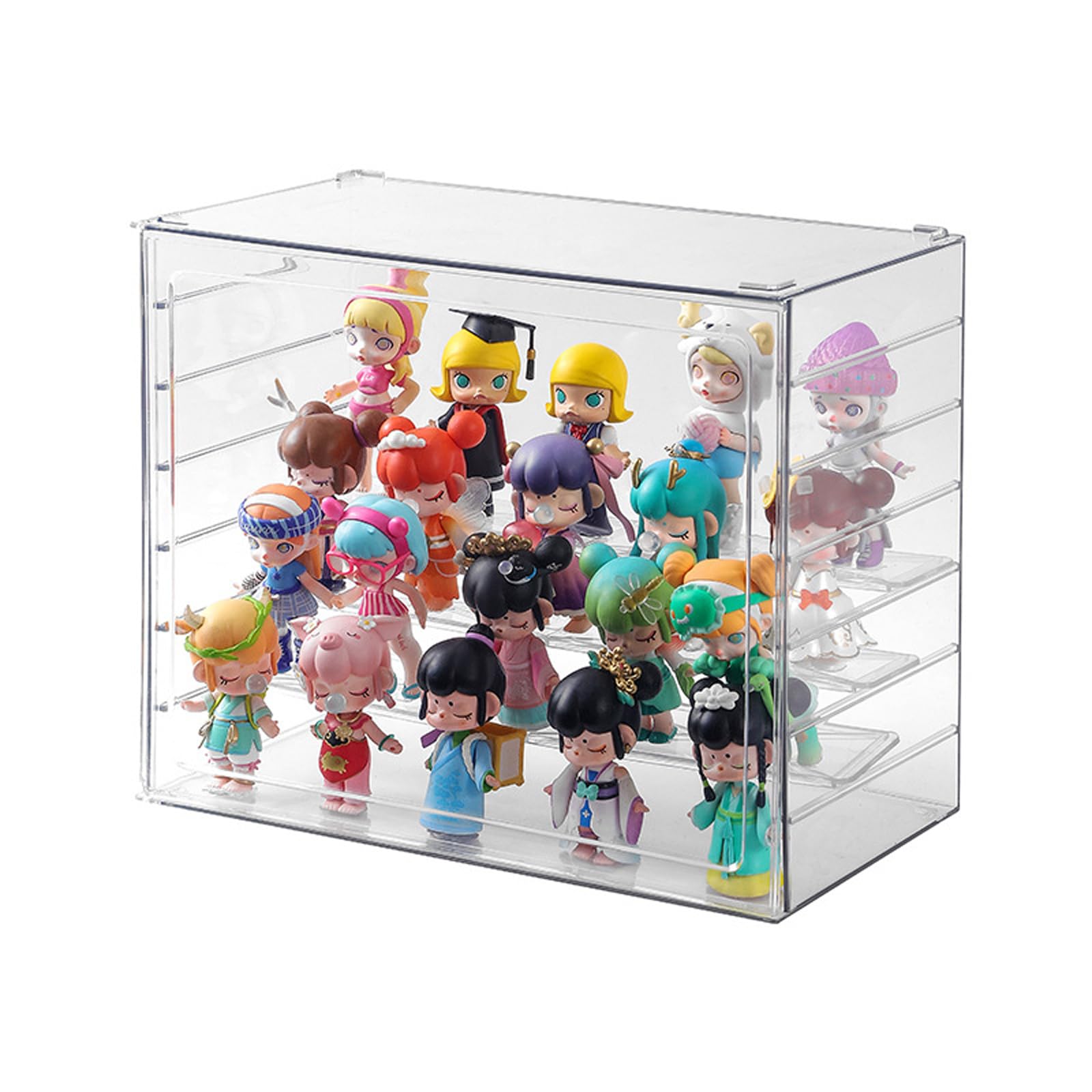 Acrylic Organizer Box Display Case Plastic for Doll Storage Suitable Collectibles Action Mini Figure Building Book caselittle Clear Dust Moisture Gift Kids Adults (11*6*9)