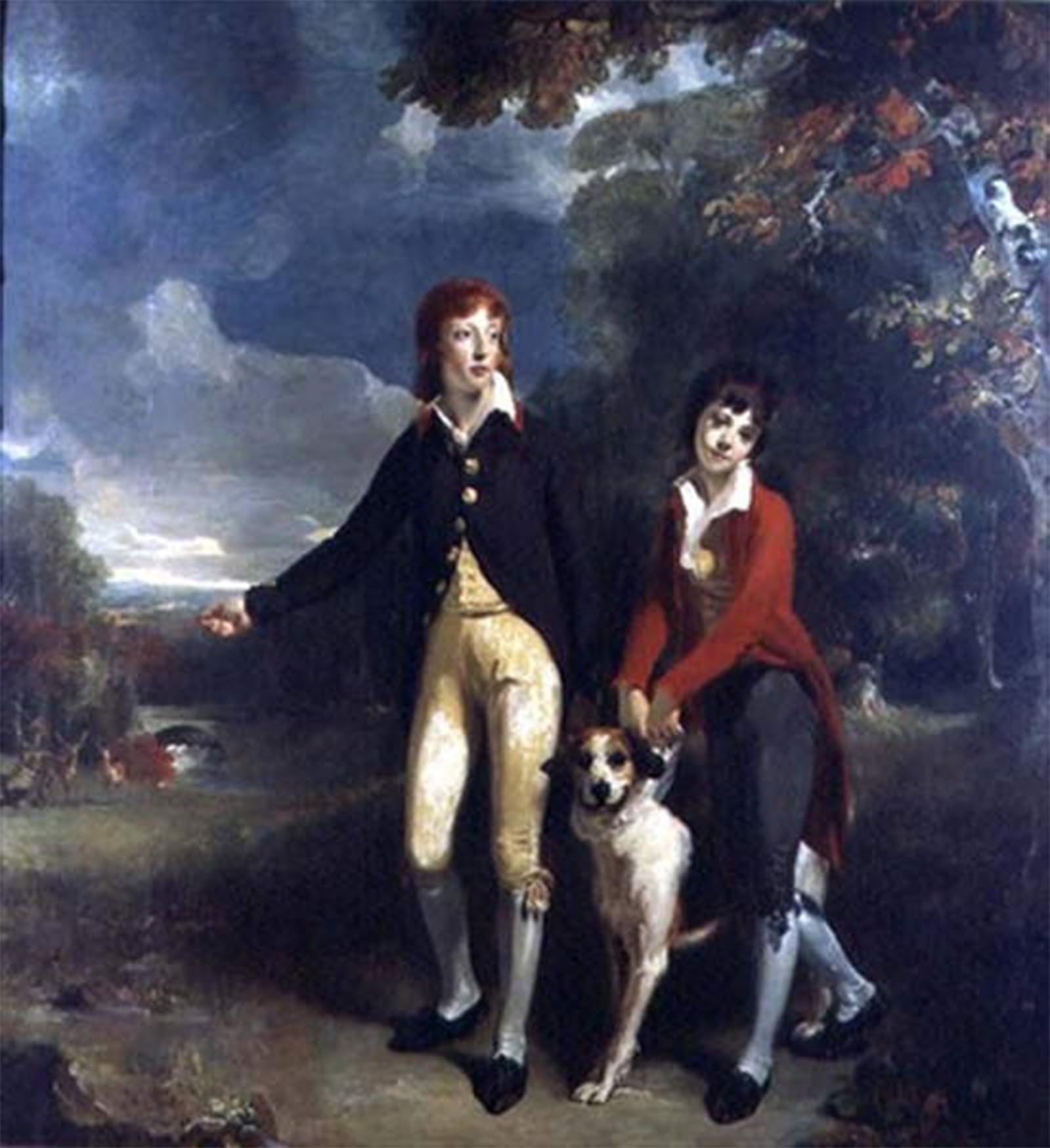 ARTXLXXBN Famous Prints Artwork Pictures Poster Painting Art Portrait of Charles Chetwynd Talbot Viscount Ingestre and His Brother by Lawrence Artwork Landscape Pictures for Home Decor 60x90cm