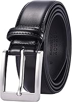 XOUXOU Men's Genuine Leather Dress Belt - Classic Nickel-Free Prong Buckle for Jeans, Work, Business Casual (1.25" Wide)