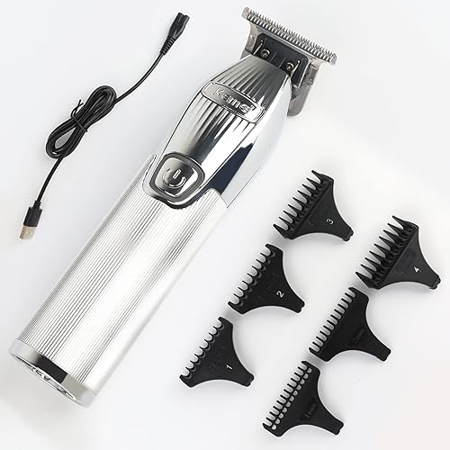 Miniatura 2 de KEMEI Cortadora de pelo profesional para hombres, cortadora de pelo para barba, recortadora de barba, inalámbrico, recargable, kit de aseo con 4