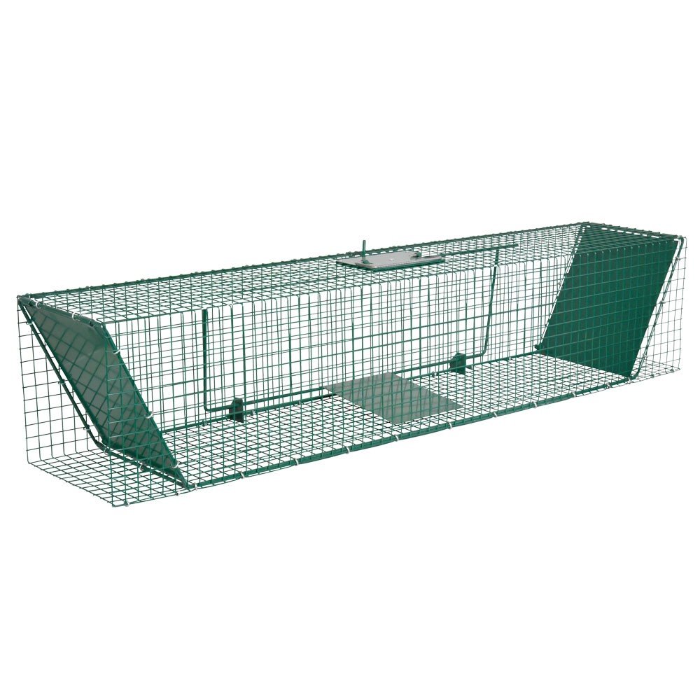 Drahtkorbfalle 120cm Käfigfalle Rattenfalle Doppeleingänge Lebendfalle Tierfalle
