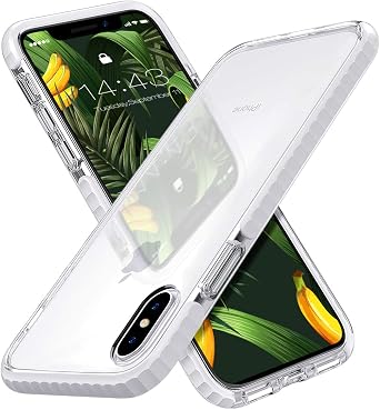 MATEPROX Compatible with iPhone Xs Max Case Clear Thin Slim Anti-Yellow Anti-Slippery Anti-Scratches Shockproof Bumper Cover Protective Case for iPhone Xs Max 6.5White