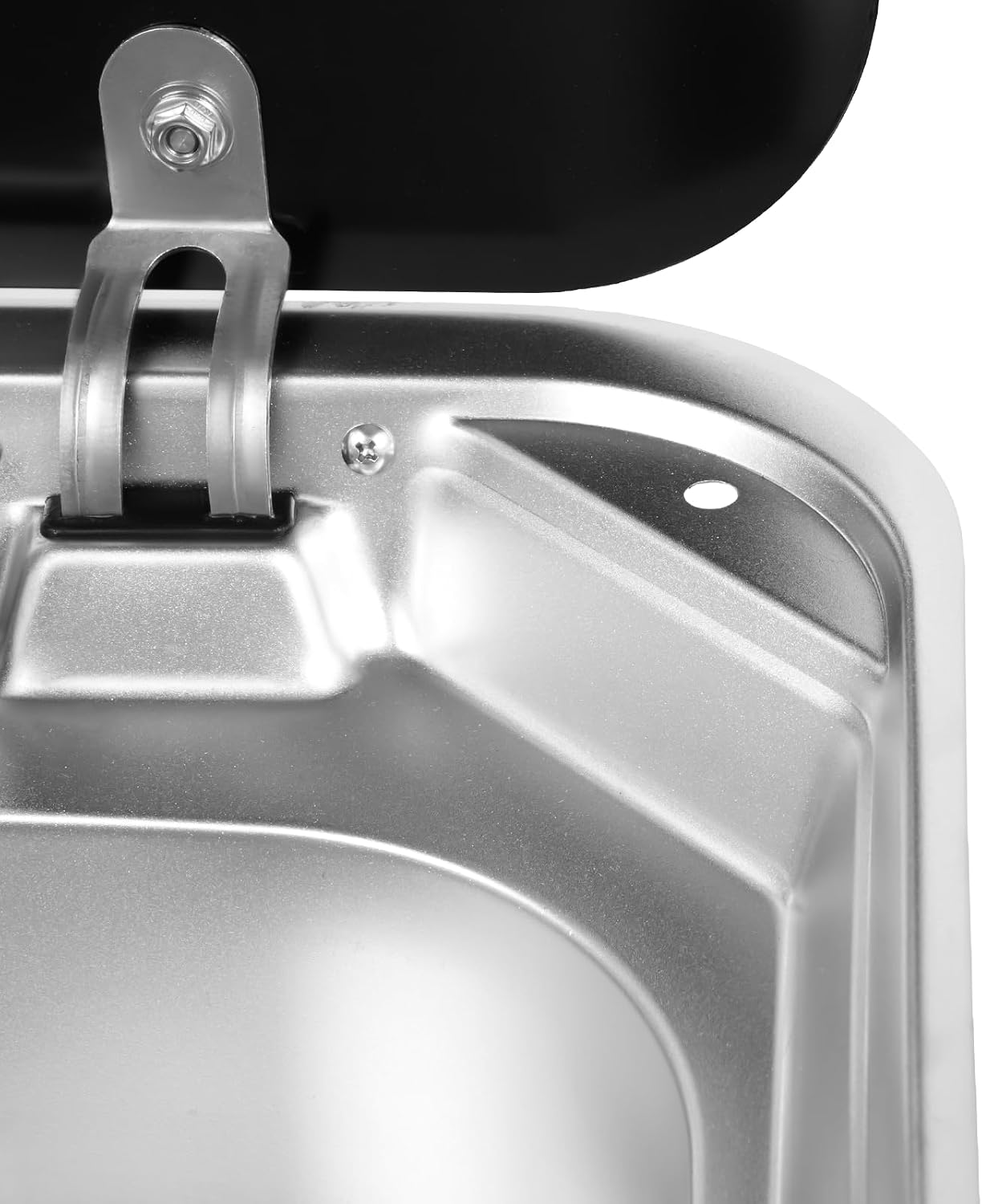 17 Inch Bar Sink, Caravan Sink Kitchen Sink, Small Stainless Steel Sink, Single Bowl Handwash Basin Sink with Folding Tap and Lid for Bar Caravan Campervan Kitchen.