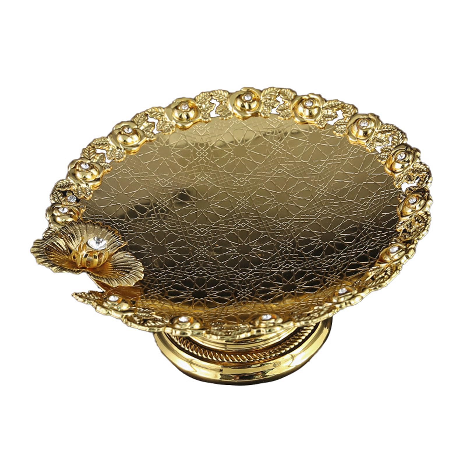 Delicate Iron Alloy Serving Plate with Classical Design Delicate Serving Tray for Cakes and Fruits At Special Event Elegant Fruit Platter
