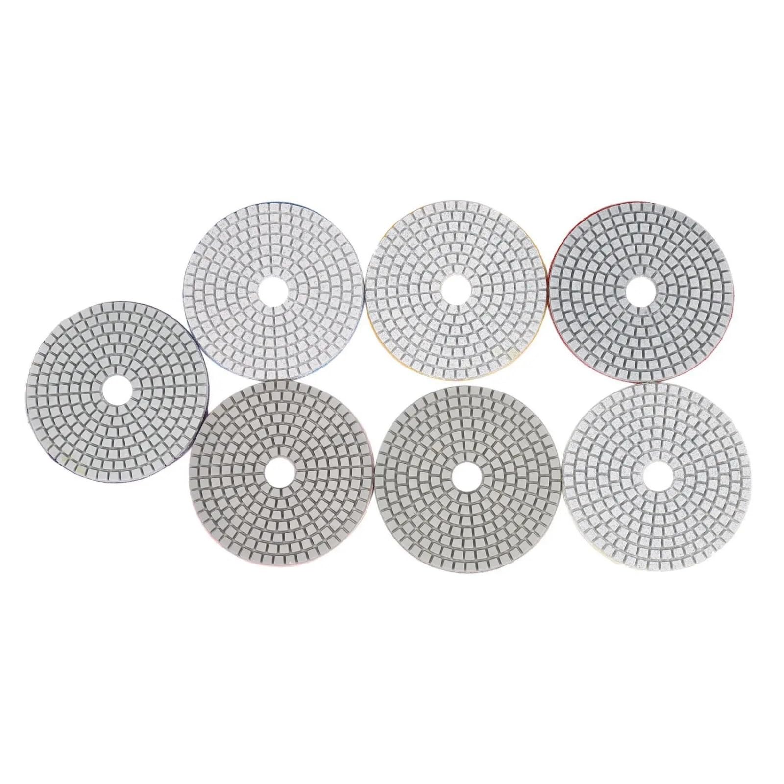 Juego de almohadillas pulido diamante 4 pulgadas en húmedo/seco