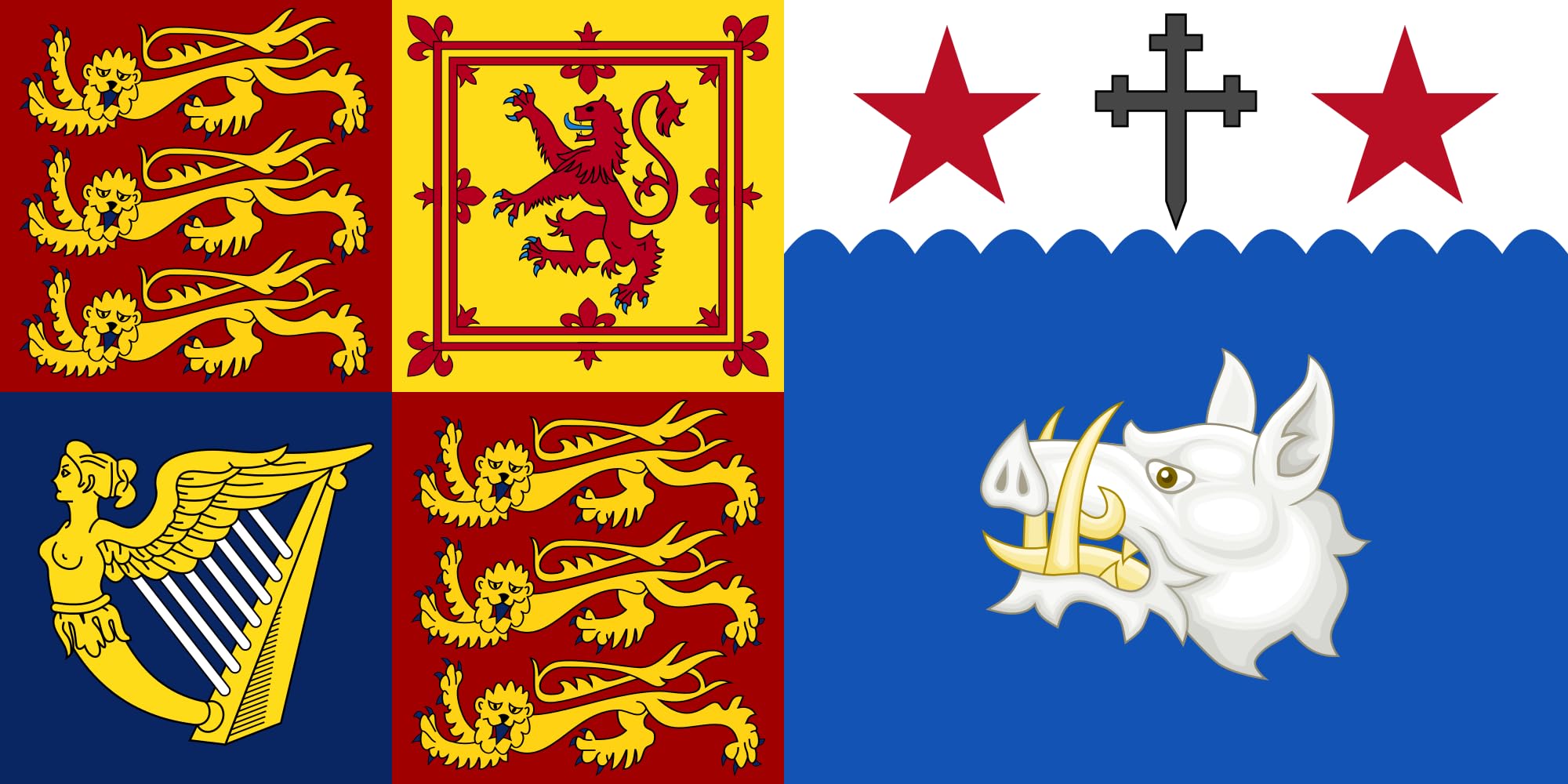 Drapeau Large Royal Standard de Camilla grand format officiel