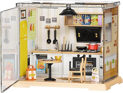 Super Creator Mini Series Kitchen Shop, DIY Plastic Miniature Kits Kitchen Serie