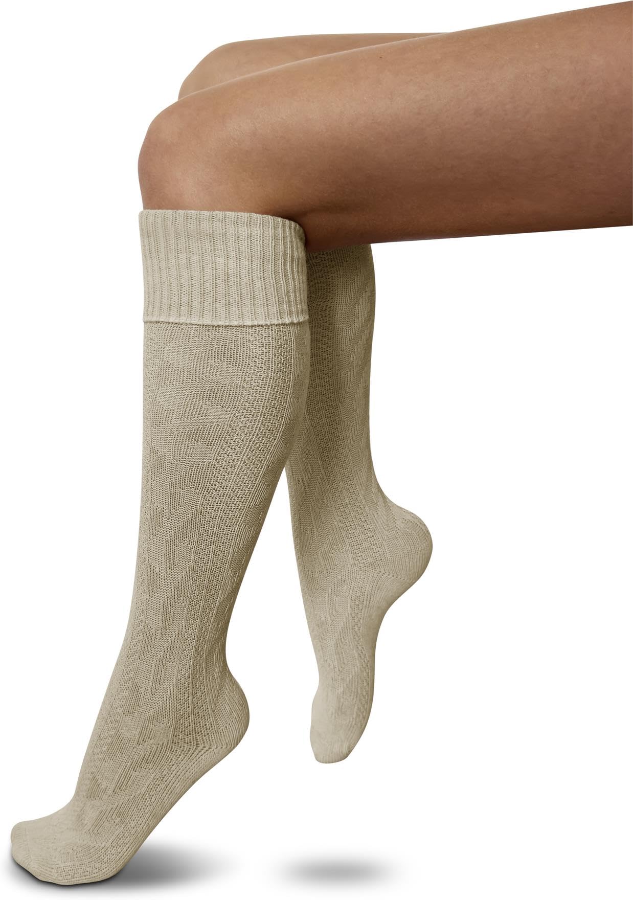 Trachten-Umschlagsocken im Landhaus-Stil - mit aufwändiger Applikation in verschiedenen Designs für Damen und Herren