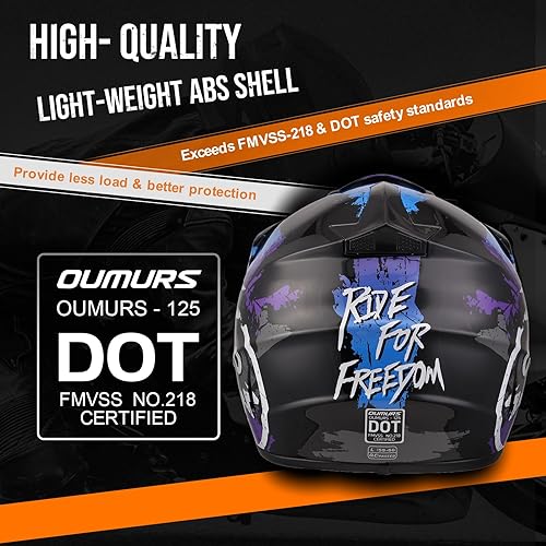 Vista 24 de DOT - Casco de motocross para adultos con gafas, guantes y máscara ajustable, visera solar, casco para adultos, todoterreno, motocross, descenso