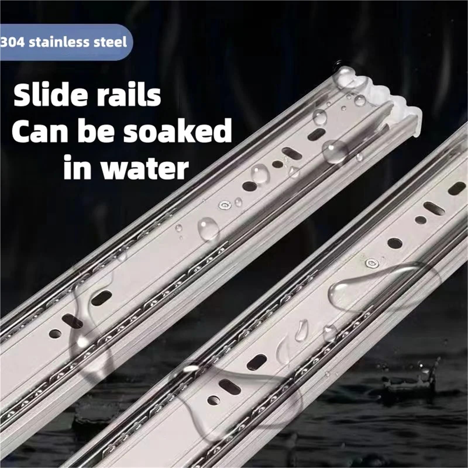Guide per cassetti ad estrazione totale, Guide for cassetti Guida di scorrimento for in acciaio laminato a freddo Armadio a 3 sezioni da 10-20 pollici(14-inch)