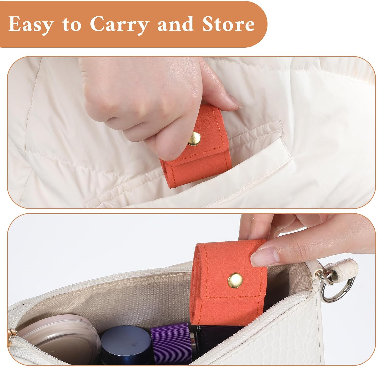 Condition photo showing New/Like New for xthrotsenk 3 pcs mini travel jewelry bag travel jewelry pouch mini bags multicolor foldable travel-case multifunctional organizer with buckle for necklaces, bracelets, earrings, rings, brooches