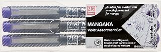 Zig Cartoonist Mangaka Markers, Violet