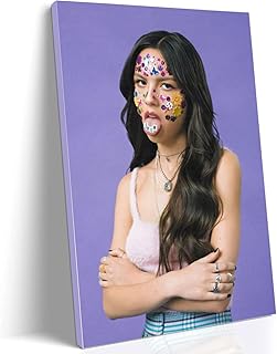 Olivia Rodrigo Poster-Ready to Hang Olivia Rodrigo Poster Sour Vintage Album Covers,Pop Singer Decor-Prints for Bedroom, Living Room,and Dorm(8x12 inch, Framed)