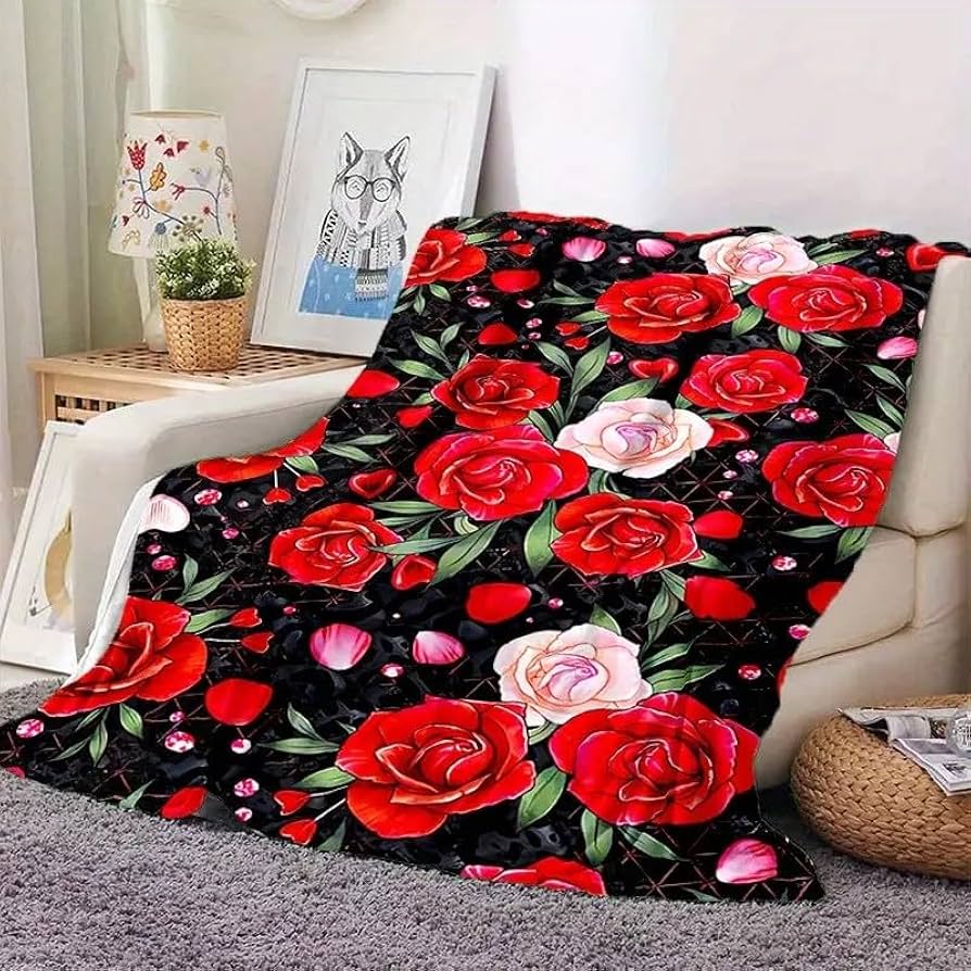 Amazon｜ブランケット 大きめ バラ ブランケット 大判暖かい ふんわり