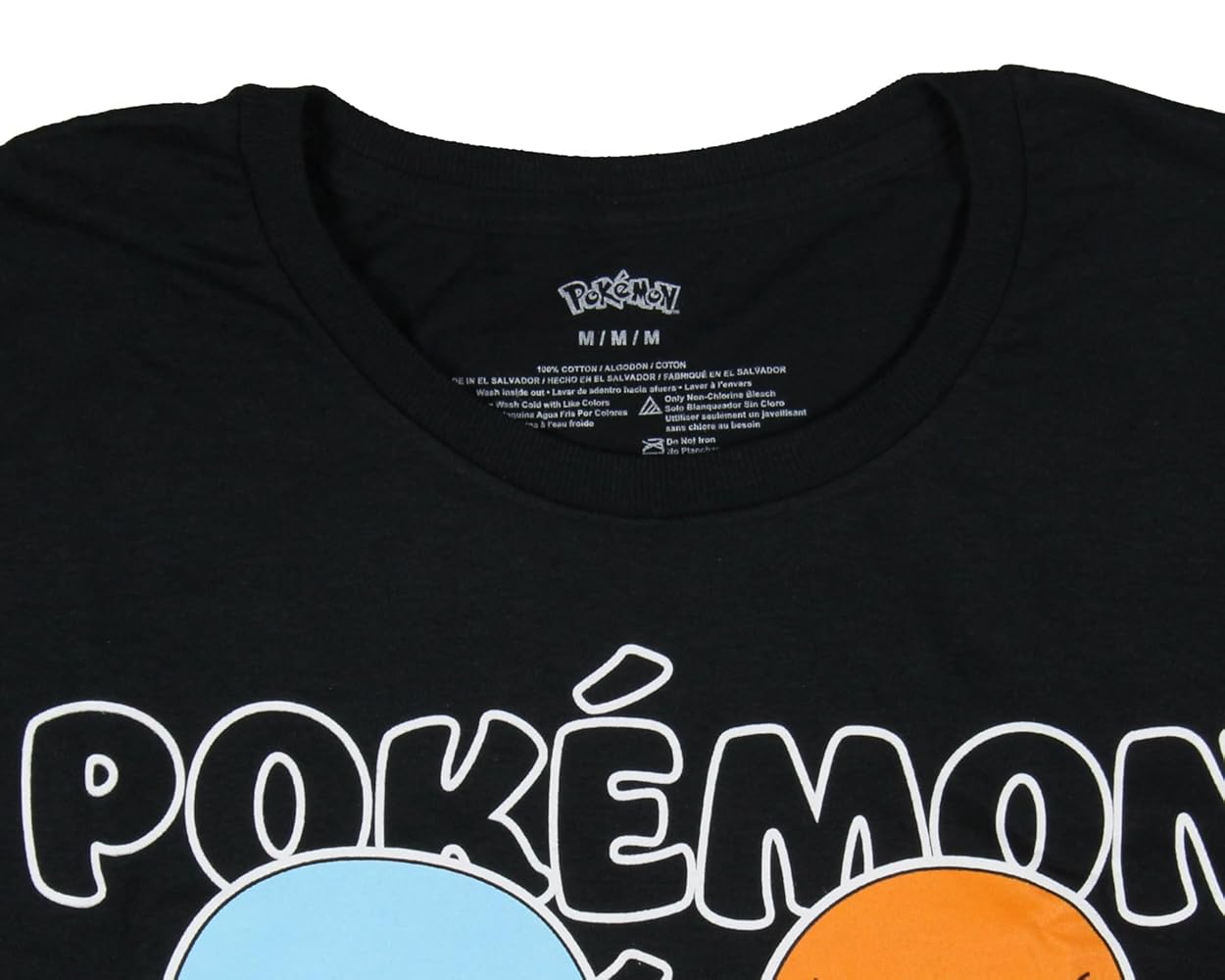 Pokemon Men's Four Character Heads Repeating Logo Graphic