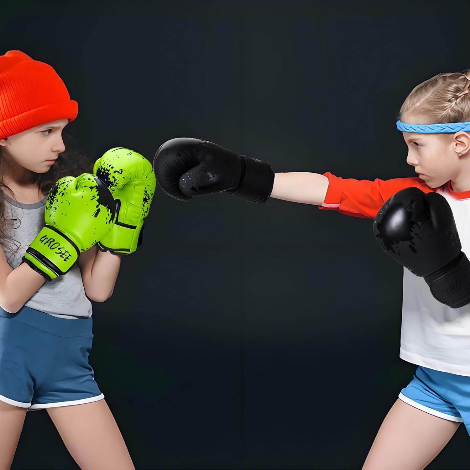 Kids Boxing Glove 6oz 8oz, Youth, Boys and Girls Training Sparring Gloves for Punching Bag, Kickboxing, Muay Thai, MMA, Gift for Age 6-15 Years