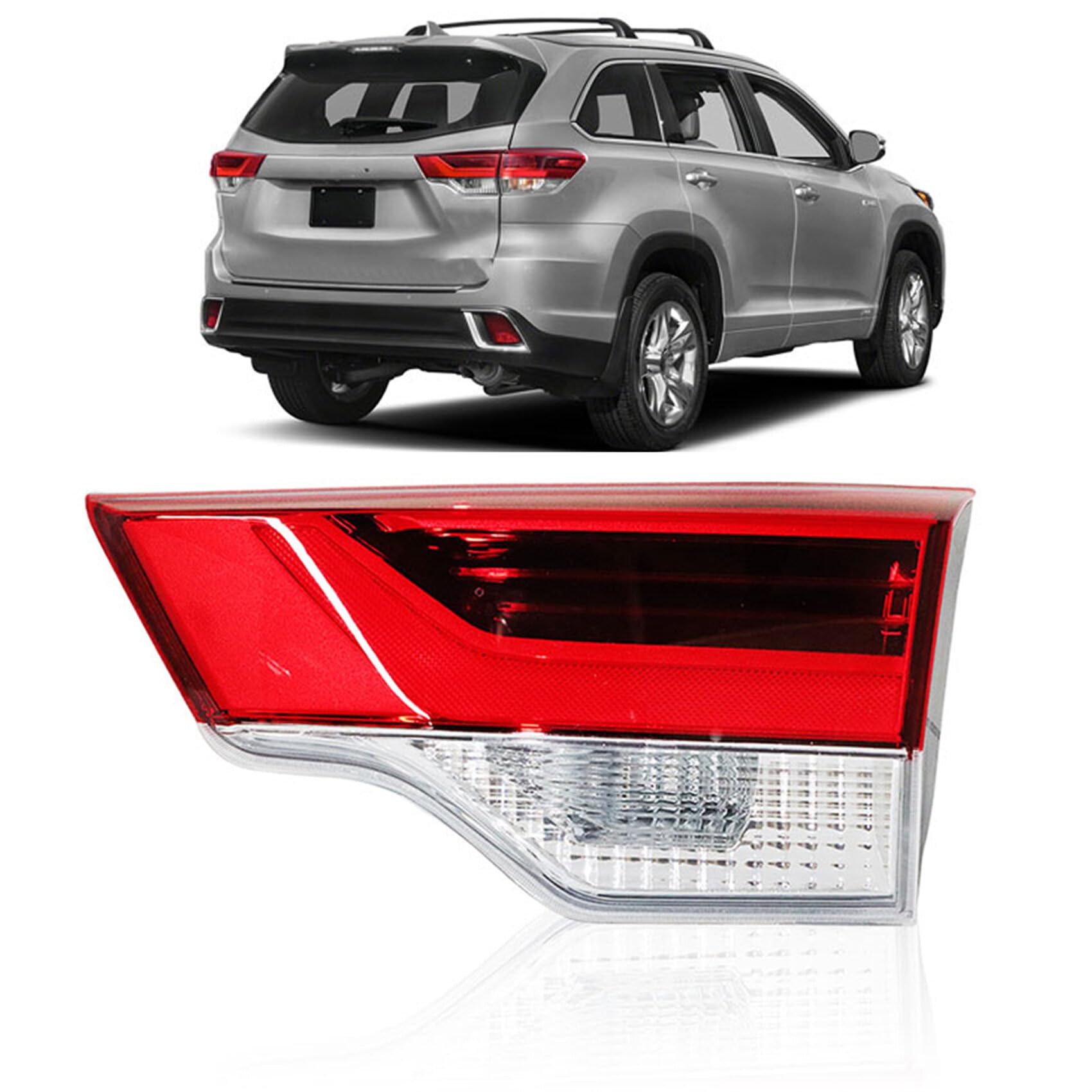 Photo 1 of labwork Passenger Side Inner Tail Light Replacement for 2017 2018 2019 Toyota Highlander Rear Tail Light Brake Lamp Assembly RH Right Side TO2803139 81580-0E120
