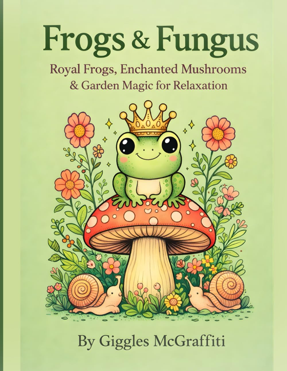 Frogs & Fungus Adult Coloring Book: Royal Frogs, Enchanted Mushrooms & Garden Magic for Relaxation