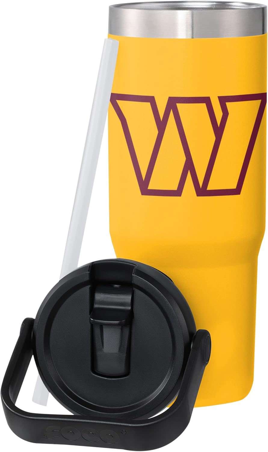 FOCO Unisex NFL Team Logo Insulated Travel Mug 30oz Straw Tumbler - Image 3