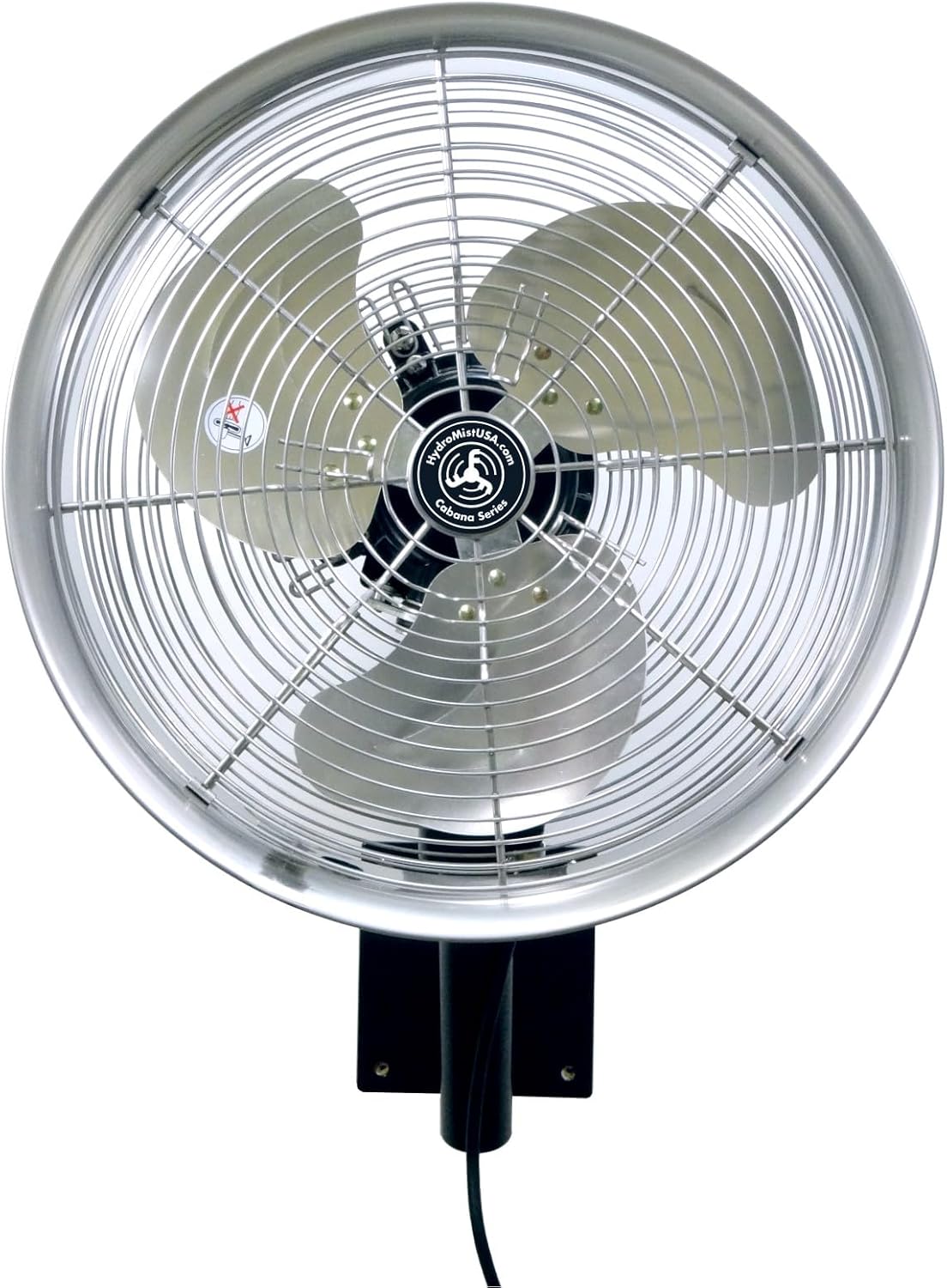 HydroMist Cabana Series Outdoor Oscillating Fan, 14" Stainless Steel