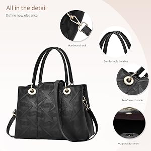 Amazon.com: NICOLE & DORIS Women's Handbags Medium Size Top Handle