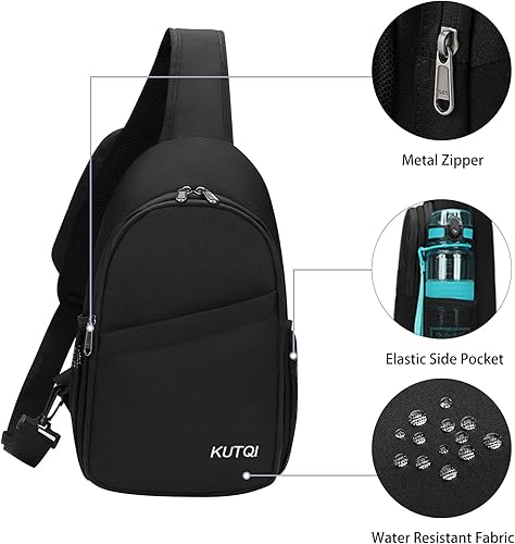 Miniatura 5 de KUTQI Mochila cruzada para viajes senderismo bolsa de pecho