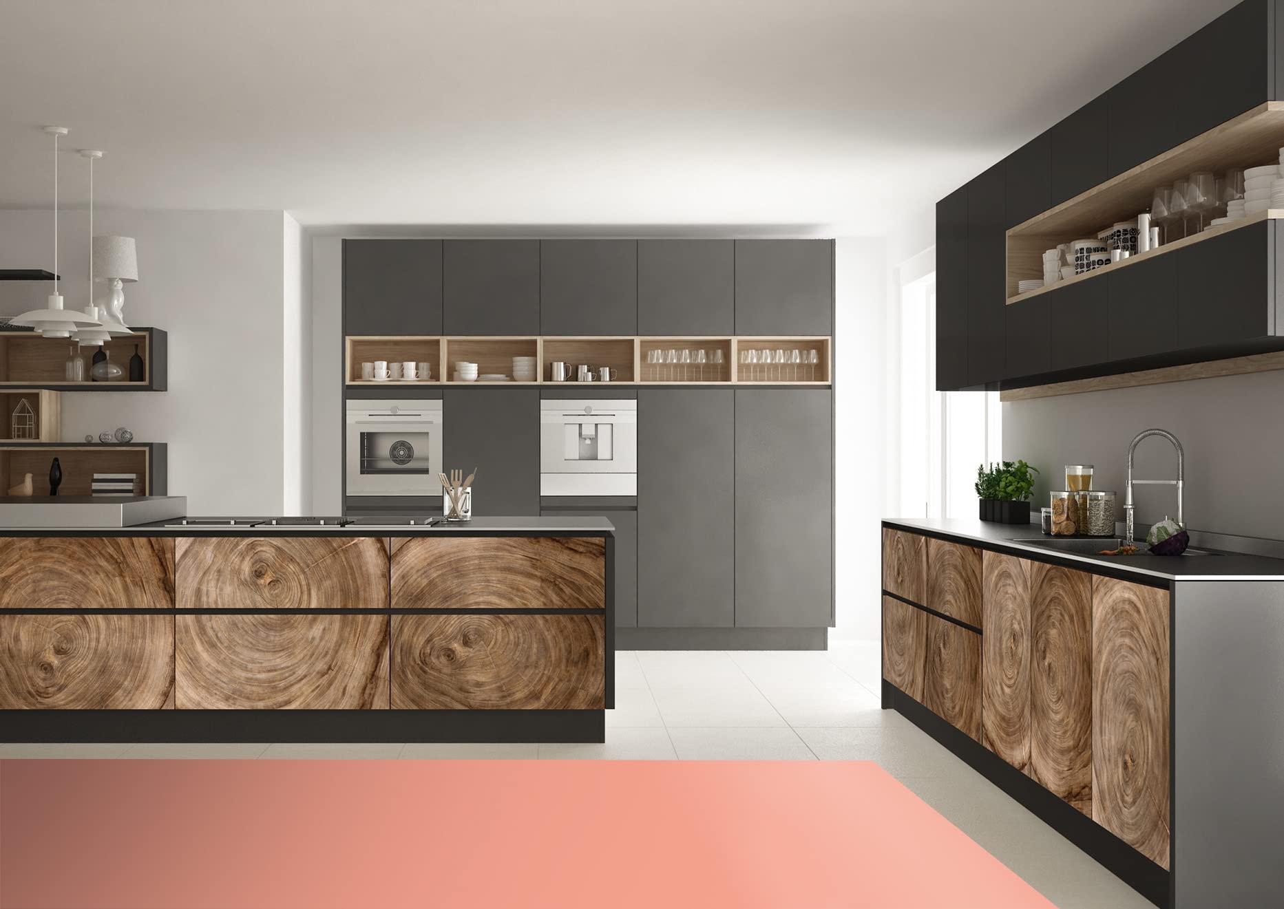 Alfombra Vinílica Cocina Salón - Varios Tamaños - (Plano Salmón 50x150 cm)