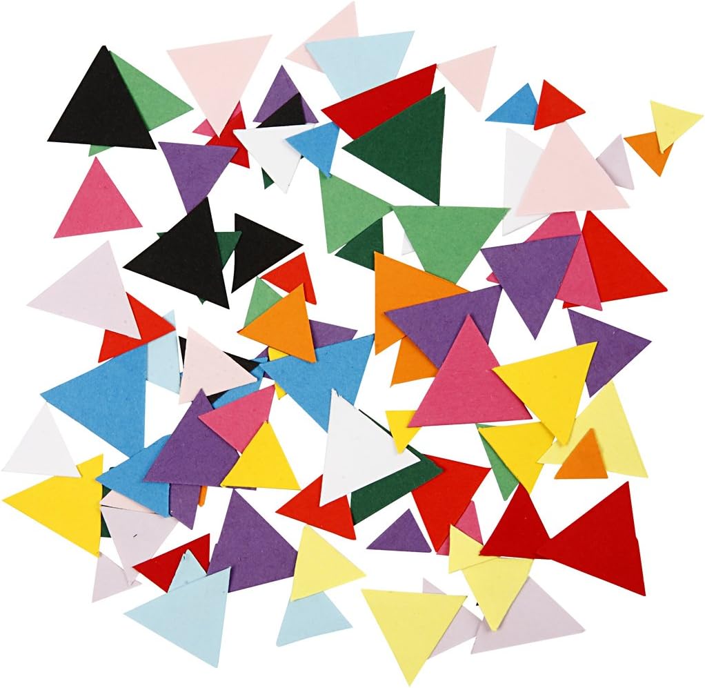Card Mosaics, Size 10+15+20 mm, Triangular, 180g