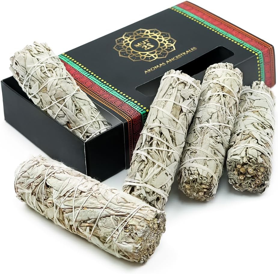 MUT22 5 Sauge Blanche Purification a Bruler Premium pour Purification Spirituelle 100